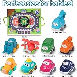 lerrbo 9 PCS Baby Truck Toys with Crane Playmat Storage Bag view 7