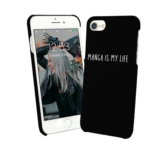 Manga is My Life Geek Comics Japan Anime_BLC iPhone 6 7 8 X Galaxy Note 8 Huawei Schutzhülle aus Hartplastik Hard Plastic Han