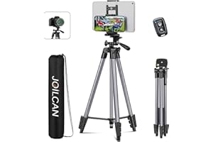 JOILCAN 67" Tripods Camera Tripod, Phone Tablet Tripod for Video Recording Vlog Photo with Remote Carry Bag, Aluminum Lightweight Travel Tripods