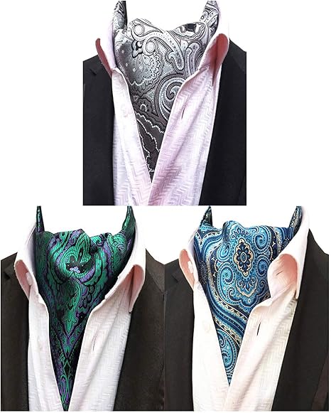 Amazon L04baby アスコットタイ セット シルク メンズ ビジネス 花柄 スカーフ 演劇 結婚式 フォーマル 紳士 手結び おしゃれ パーティー カジュアル 卒業式 綺麗 ネクタイ 通販