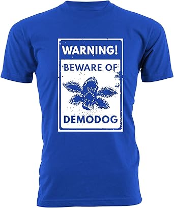 Camiseta de Stranger Things Warning. Beware of Demodog Demogorgon - TV turquesa XL: Amazon.es: Ropa y accesorios