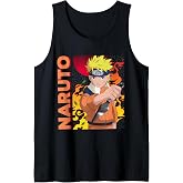 Naruto Main Character On Elemental Background Tank Top