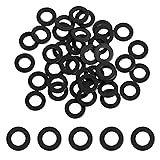 40Pcs M6 Black Flat Washer Stainless Steel Black