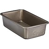 Goodcook Aluminized Steel, Diamond-Infused Non-Stick Coated Textured Bakeware, Loaf Pan, champagne pewter