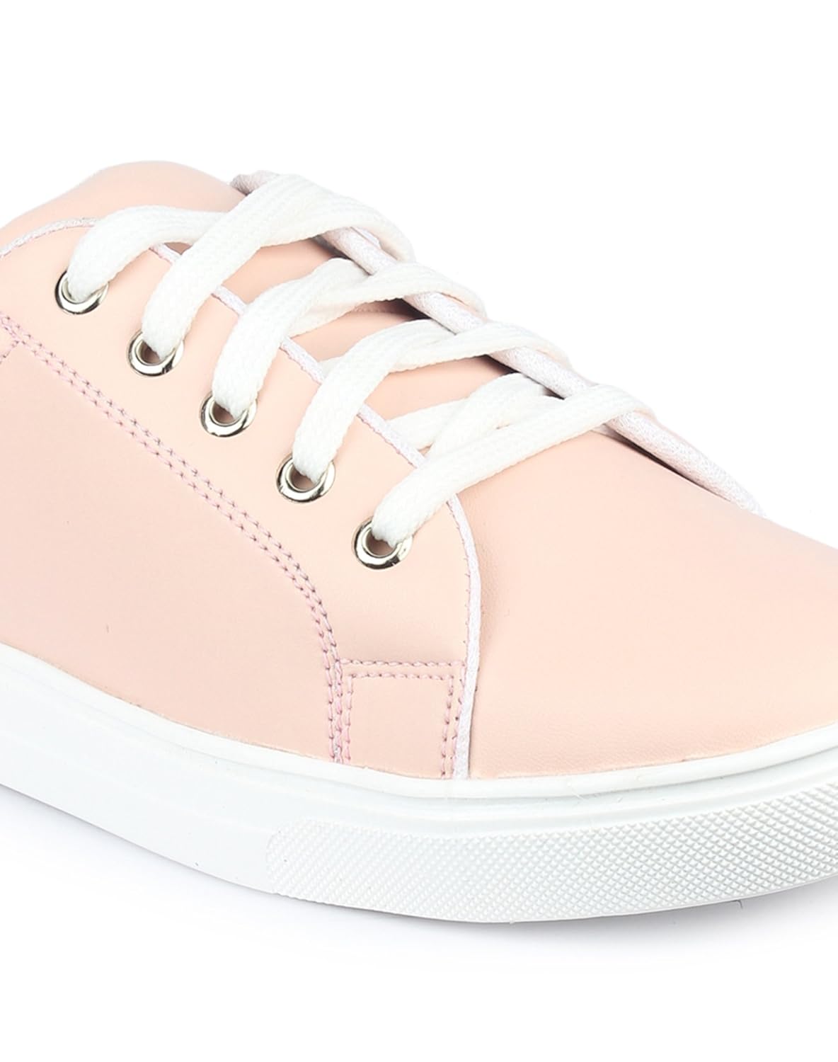 jynx women's pink synthetic leather sneakers