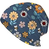 Mandala Sunflower Womens Slouchy Beanie Cotton Chemo Caps Cancer Headwear Hats Turban Baggy Skull Sleep Scarf
