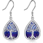 Tree of Life Sterling Silver Celtic Earrings with Enamel