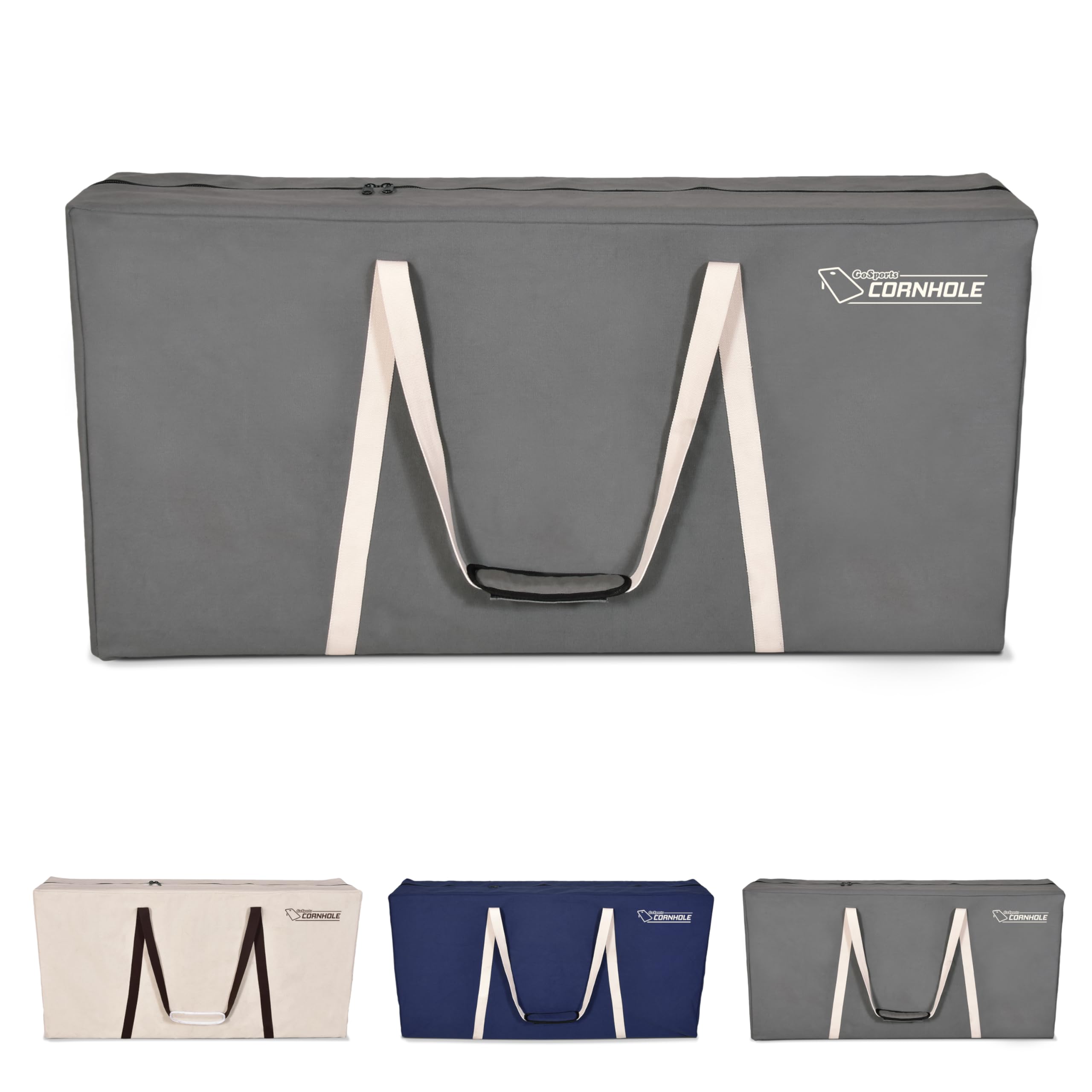 GoSports PRO Grade Canvas Cornhole Case - 4 ft x 2 ft Regulation Size - Gray Color