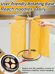 Stable Rotary Wood Pasta Drying Rack - Large Noodle
