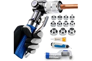IBOSAD HVAC Hydraulic SWAGING tool kit for copper tubing Expanding 3/8 inch to 1-5/8 inch,with 11PCS Expanding Jaws