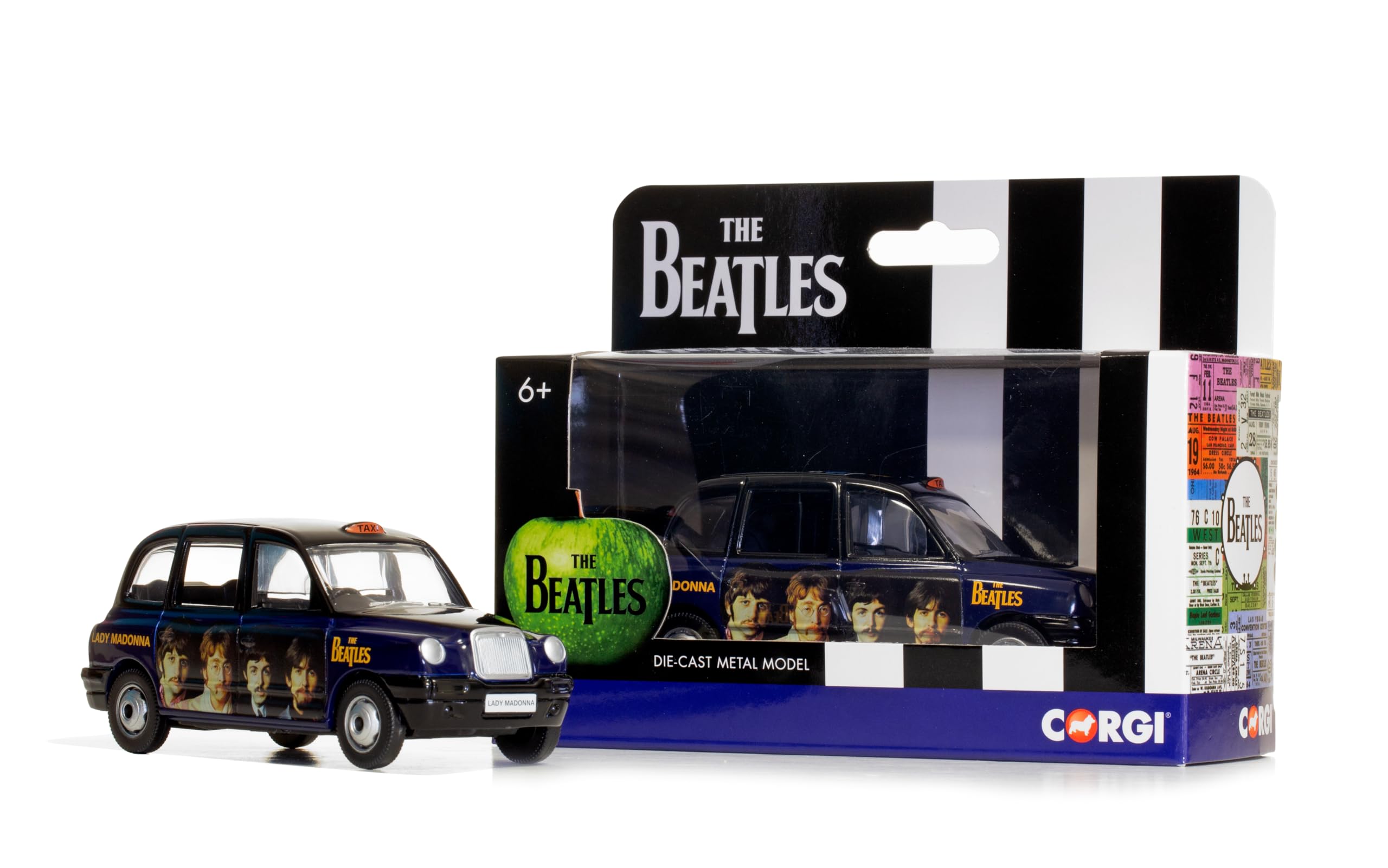 Corgi Diecast Model Cars - CC85932 The Beatles London Taxi 'Lady Madonna' - Men & Women Souvenir Gifts from UK - Small Die Cast Toy Car Models for Boys, Gift for Motor Enthusiasts