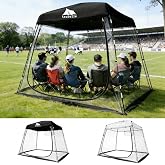 Teabelle Clear Sports Tent, Windproof Sport Shelter with Top Cover | Waterproof Transparent Viewing Tent, Spacious Panoramic View Shelter for Fishing, Camping, Activities, and Watching Sports