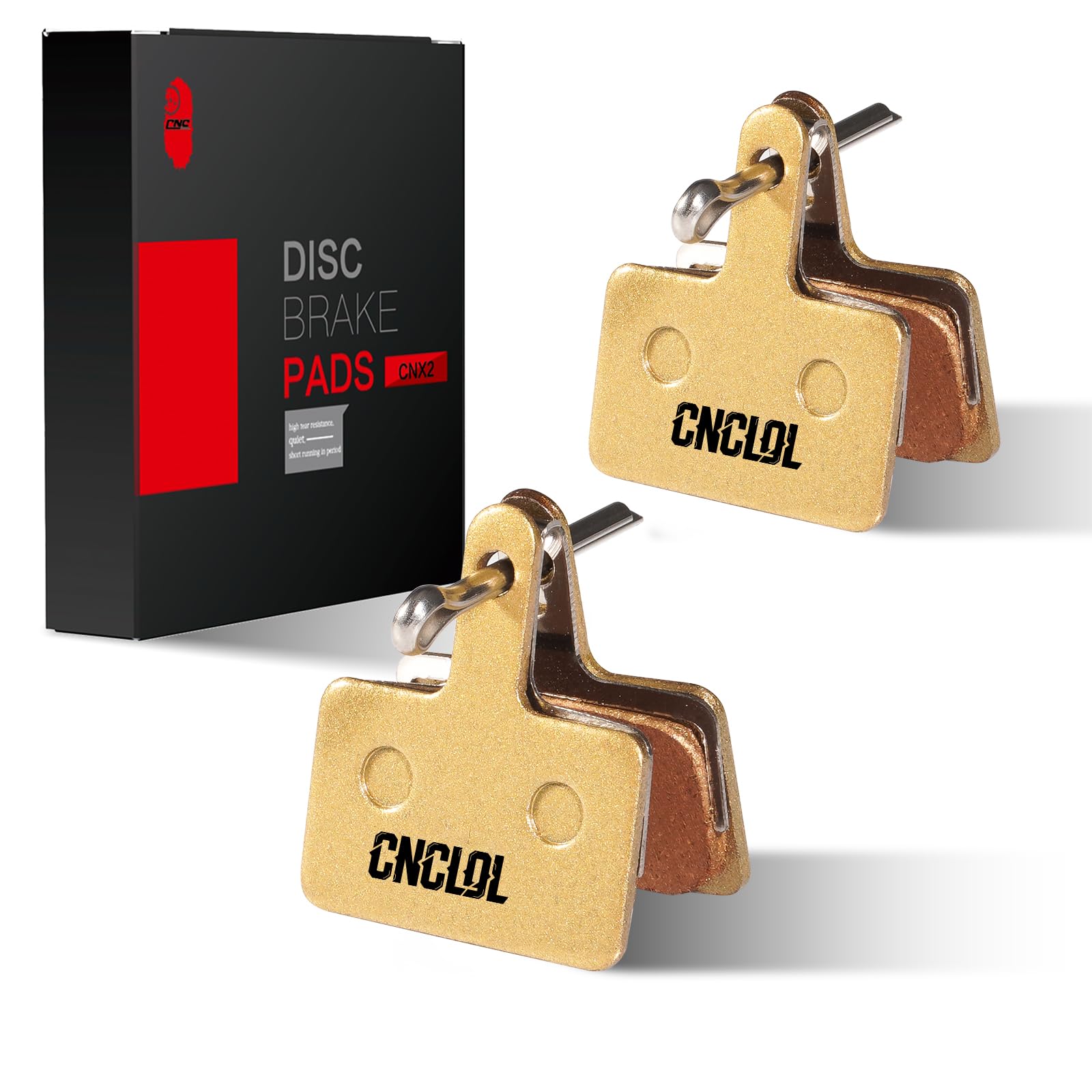 CNCLOL Bike Brake Pads For Shimano B01S B03S B05S M315 M355 M365 M375 M395 M445 M446 M447 M486 M495 M515 M525 M585 M615 M675 mt200 Tektro TRP r180p/s.Semi-Metallic(2 pairs)