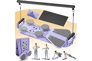 HosculAB Pilates Board - Pilates Reformer Set, 7 in 1 Pilates Boards for Home Workout, Portable and Foldable Pilates Reformers Machine, Multifunctional Pilates Board for Women