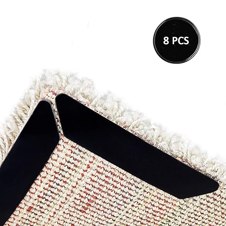Rug Grippers By Vpal 8 Pcs Black Anti Curling Rug Gripper For