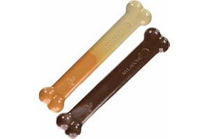 Nylabone Original Bone Power Chew Toy for Dogs, Durable Dog Toys for Aggressive Chewers, Flavor Frenzy Funnel Cake & Shish Kabob Flavor, Large - Up to 50 lbs, 2 Pack