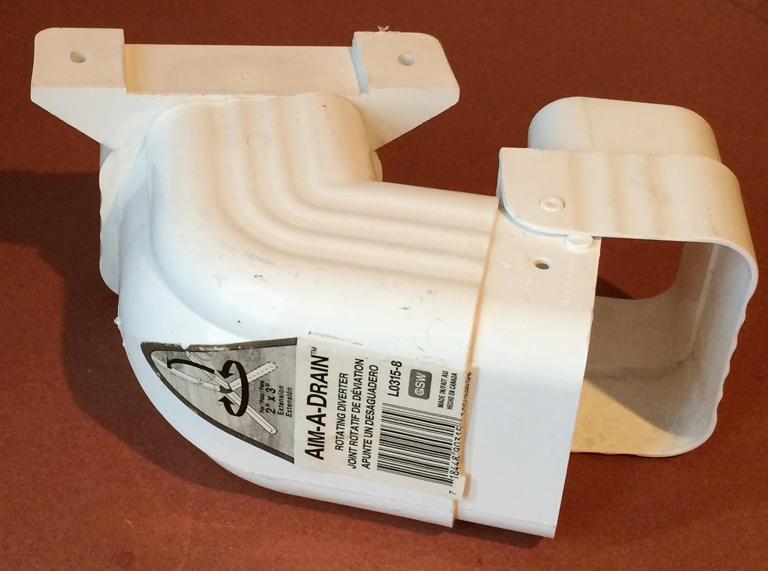 Aim a Drain Rotating Plastic Gutter Drain Diverter