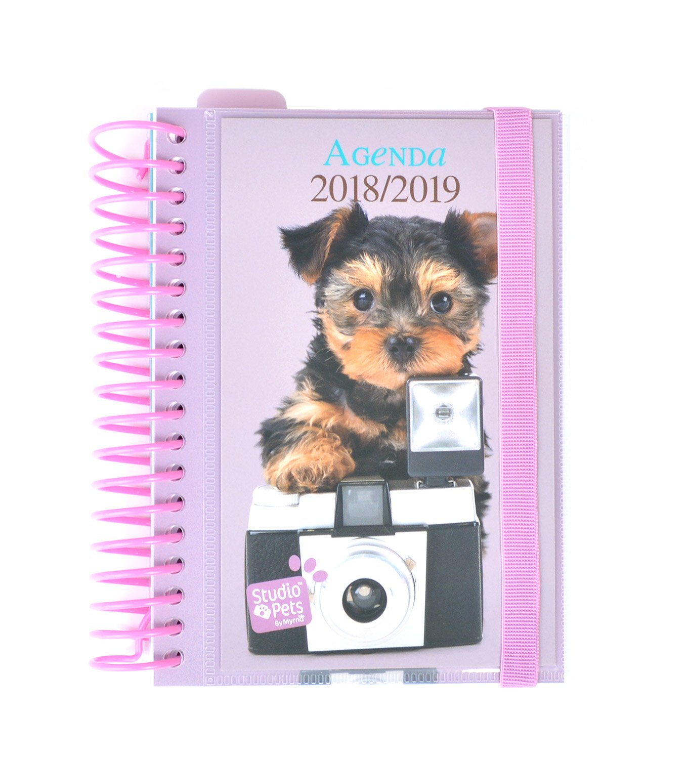Grupo Erik editores Studio Pets – School Agenda with Spiral in Spanish with Dog Design, 11.4 x 16 cm