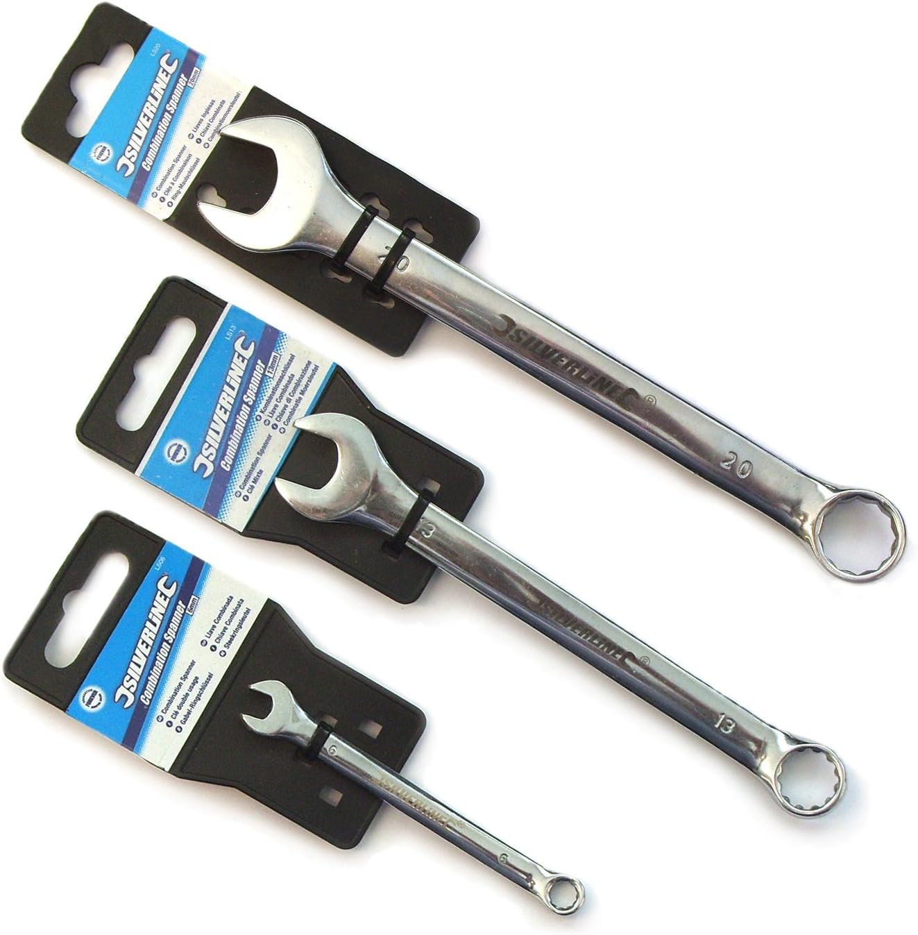 silverline metric polished chrome vanadium hand combination spanners hand tools power garden hand tools cate org