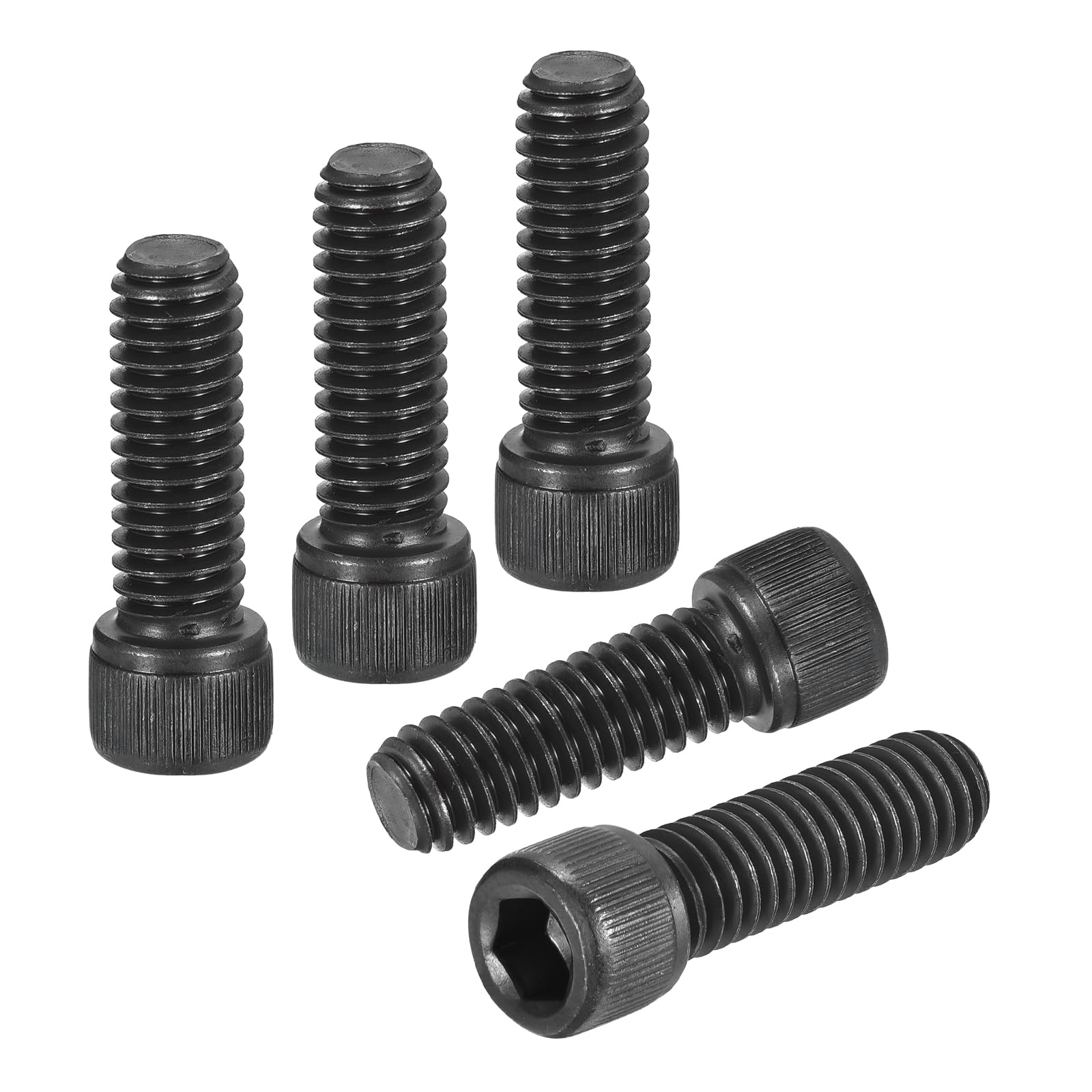DTGN 5/16"-18x1" Socket Head Cap Screws Bolts - 20Pack - Good for Road Bicycle, Mountain Bike, Auto, Motorcycle - Carbon Steel Hex Head Metric Screws, Black
