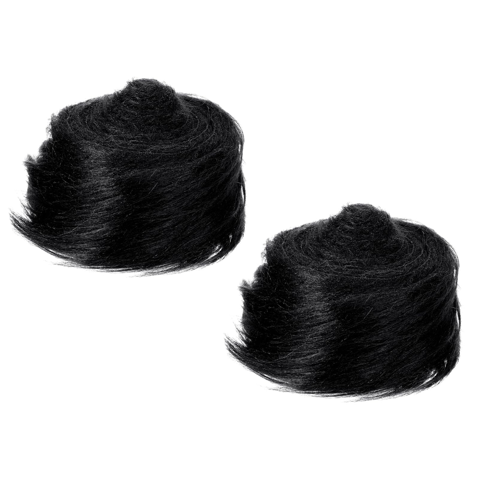 PATIKIL Plush Faux Fur Fabric Precut Strips, 2 Pcs 59" x 2" Fluffy Faux Fur Ribbon for DIY Crafts Christmas Halloween Gnome Beard, Black