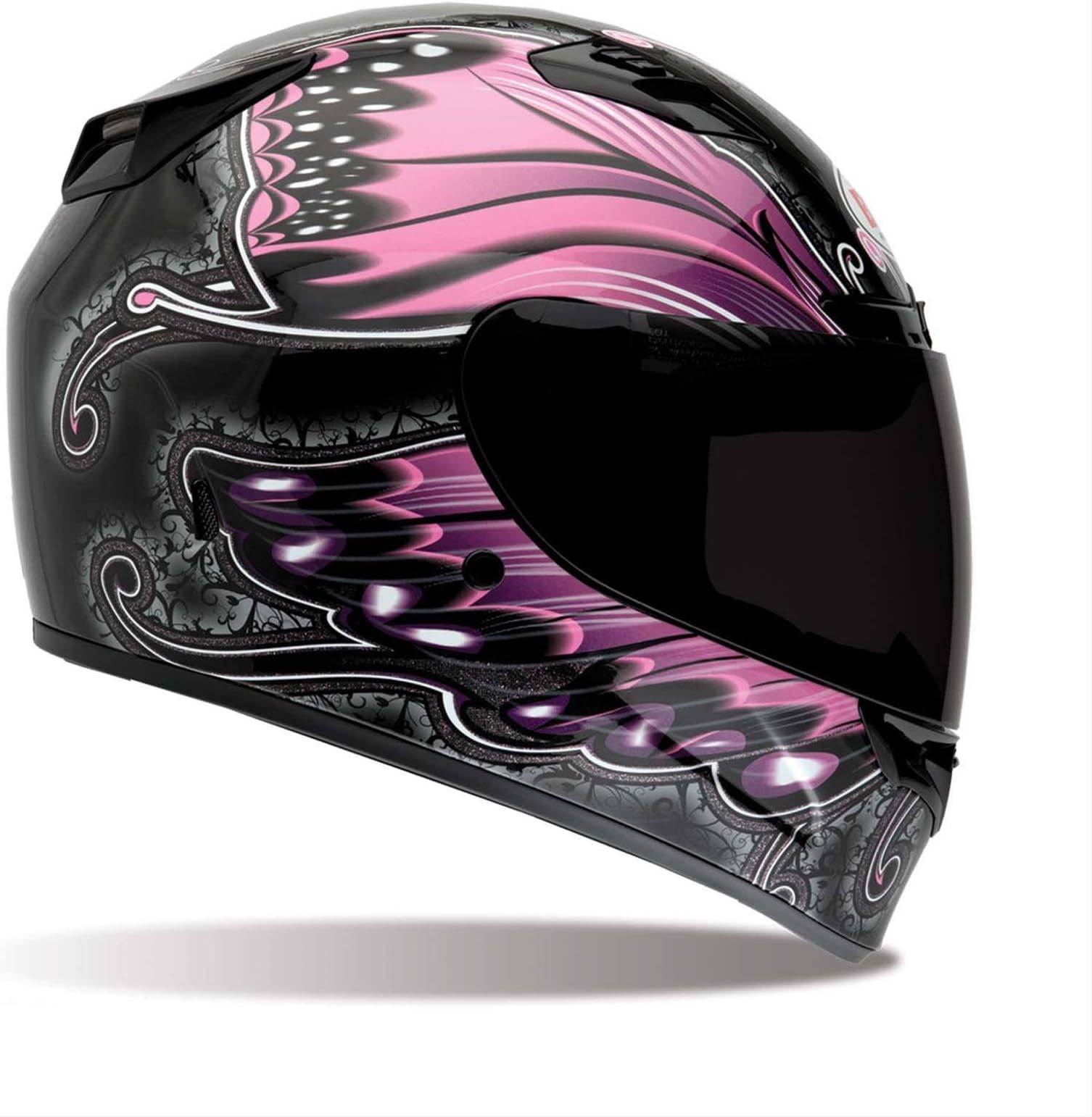 Bell Vortex Monarch Full Face Motorcycle Helmet - Black/Pink, XX-Large