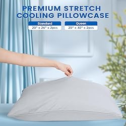 Cooling Pillow Cases 2 Pack, Q-Max 0.4 Cooling