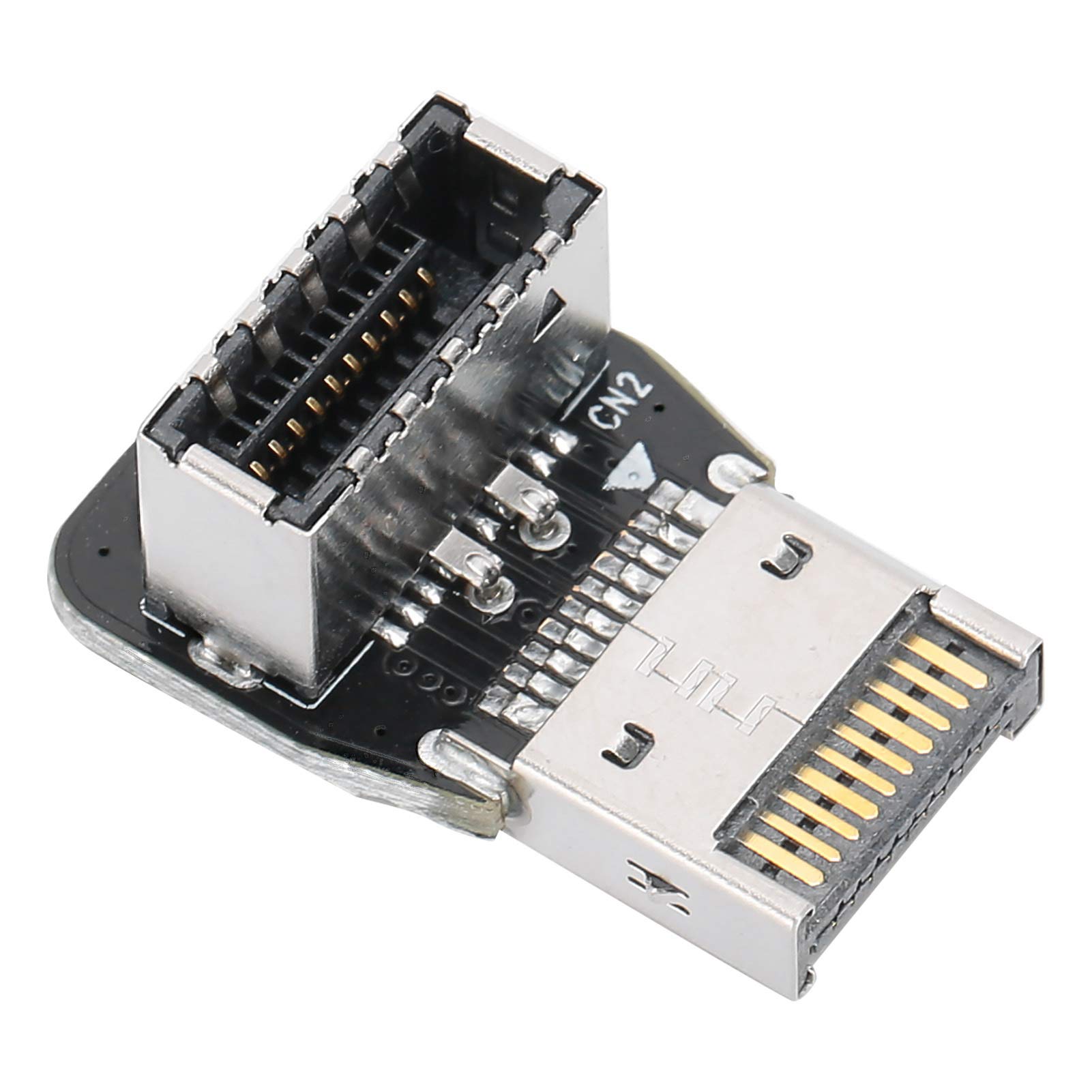 fasient1 USB 3.1 Front Panel Socket Type-E to USB 20Pin Header PC Motherboard 90 Degree Steering Elbow Converter