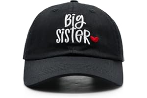 HAFOUXIGM Gift for New Sis Age 2-6, Big Sister Hat for Toddler Girls, Adjustable Embroidered Baseball Cap for Kids