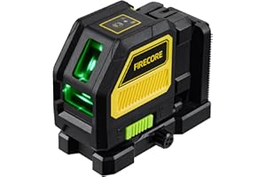 Firecore Professional Green Cross Line Laser, 130ft/40m Self Leveling Laser Level with Horizontal and Vertical Lines, IP54 Ra