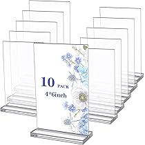 Pack 8.5 X 14'' Acrylic Sign Holder, Clear Acrylic Picture