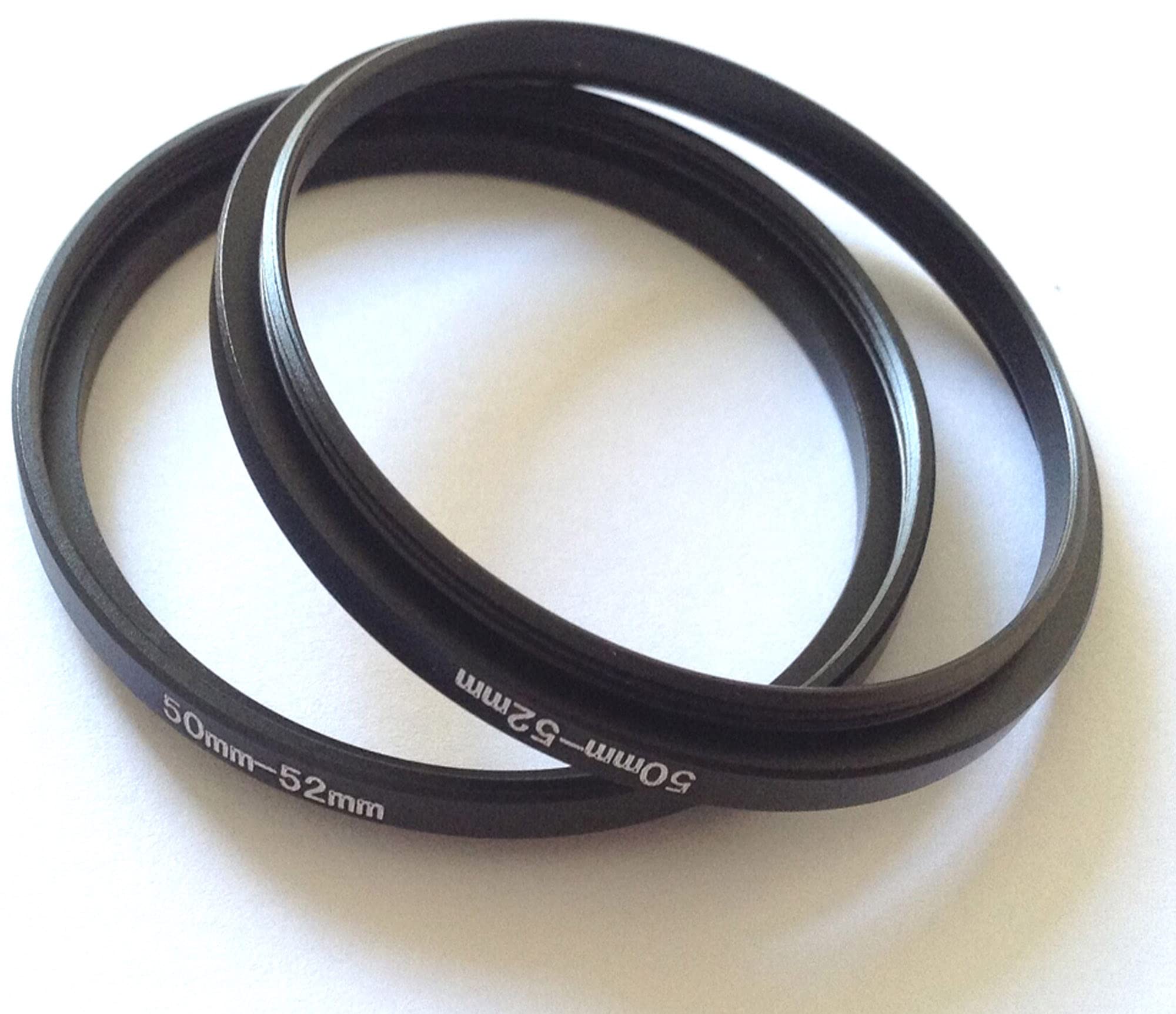 2x Metal 50-52mm Step Up Rings D-SLR Video Camera Lens Connect Size 50mm To 52mm Filter Aperture Connecting Adapter Circle Screws Photo Picture View Fix-ed Connector Photograph Parts Accessories