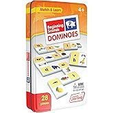 Junior Learning Beginning Sound Dominoes Educational Action Games, Multi (JL492) for 48 months to 96 months