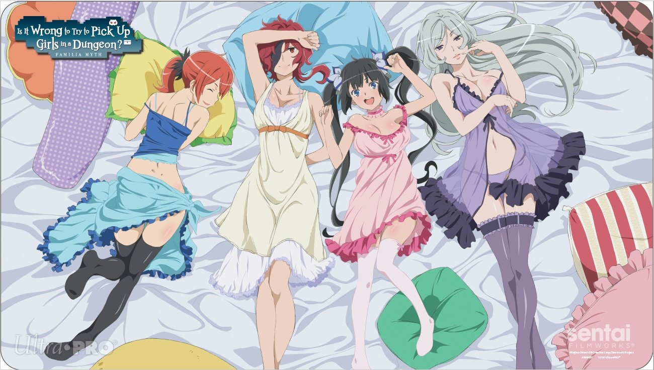 Ultra Pro Goddesses Playmat - Is It Wrong to Try to Pick Up Girls in a Dungeon? - Mouse Pad, Multicolor, Fabric (Top), Rubber (Backing), 24 x 13.5 inches