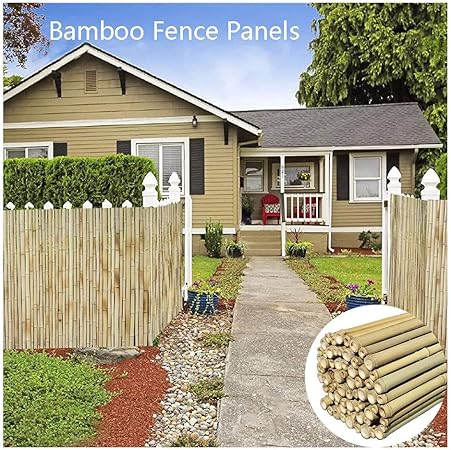Amazon Com Gdming Garden Fences Panel Bamboo Balcony Privacy Screen 100 Visual Protection Shade Decoration For Outdoor Indoor Patio Swimming Pool 18 Sizes Color Natural Size 0 9x3m Garden Outdoor