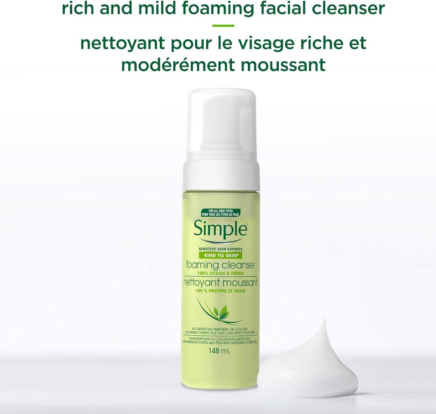 simple kind to skin foaming facial cleanser