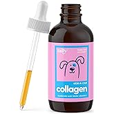 Taily Liquid Collagen for Dogs Skin and Coat Supplement, Cats | Taily Liquid Premium Grass-fed Collagen | Itch Relief for Dogs with Allergies, Biotin, Vitamin C and Hyaluronic Acid | Made in USA