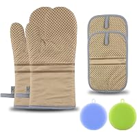 Lumaland Cuisine Silikon Handschuhe Hitzehandschuhe Grillhandschuhe Ca