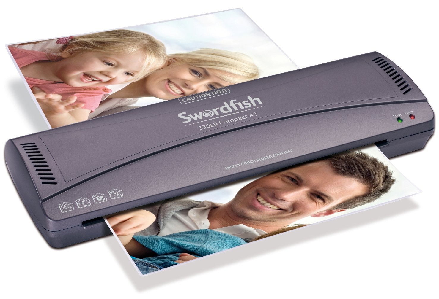 Swordfish 330LR A3 Compact Paper/Document Laminator for Home/Office, Grey — image 1