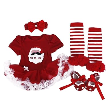 Amazon.com: BabyPreg Baby Girls My First Christmas Santa Costume ...