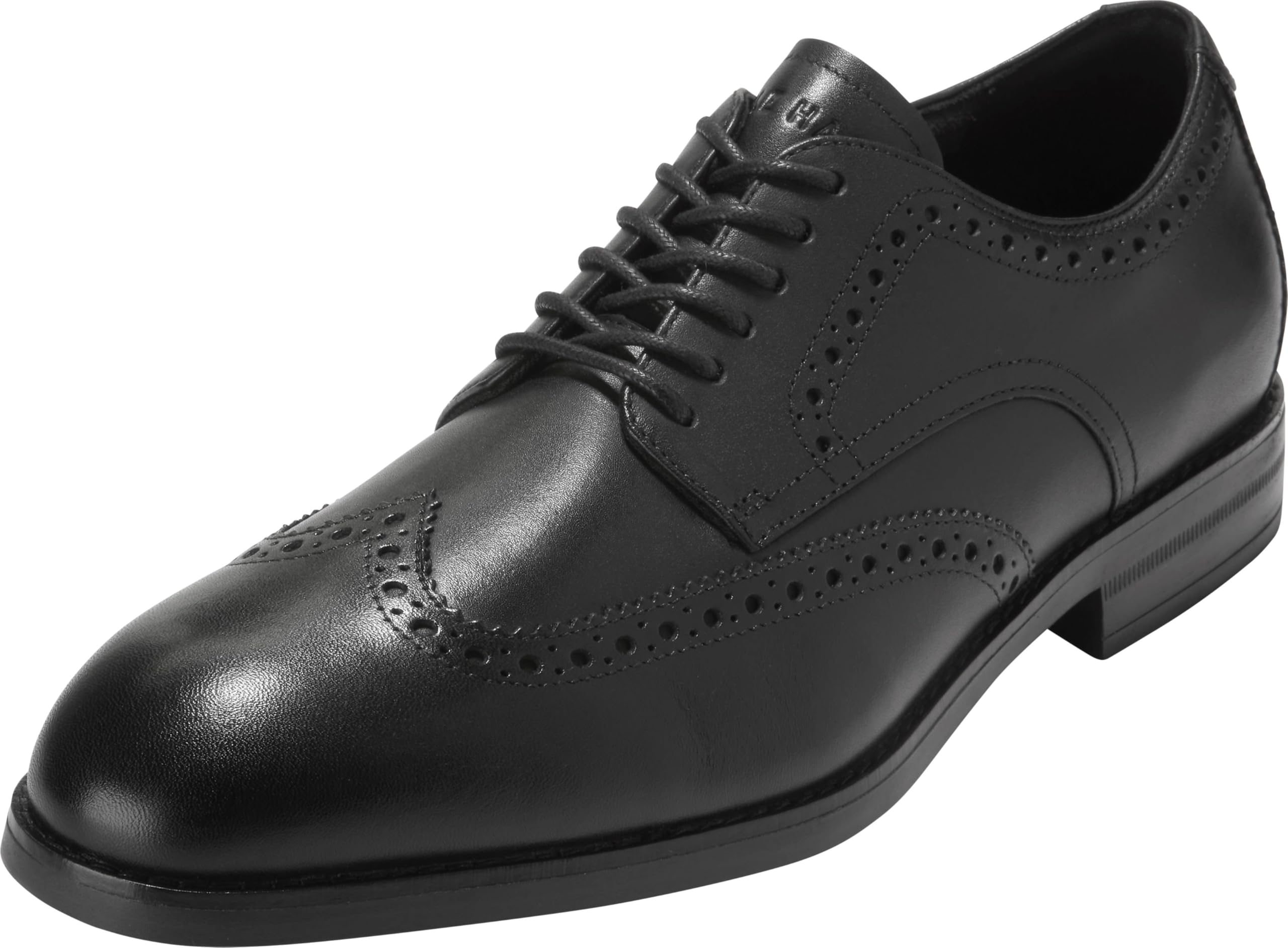 Cole Haan Men’s Harmon Grand Wingtip Oxfords, Black/Black Water Proof, 9.5-W US