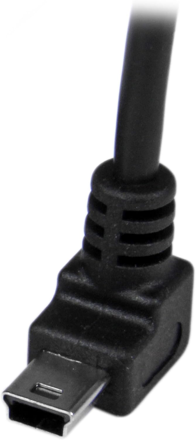 1m Mini USB Cable - A to Up Angle Mini B, Black, 3 ft/1 m - Image 5