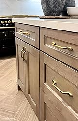 Goo-Ki 6 Pack Brushed Gold Cabinet Handle Drawer