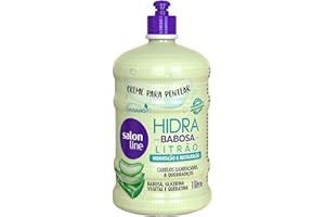 Salon Line - Linha Tratamento (Hidra) - Creme Para Pentear Babosa 1000 Ml - (Salon Line - Treatment (Hidra) Collection - Aloe Vera Combing Cream 33.8 Fl Oz)