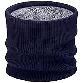 YUHAN PRETTY Kids Ski Mask Neck Warmer Winter Neck Gaiter Boys Girls Warm Thermal Fleece Lined Knitted Scarf for Cold Weather