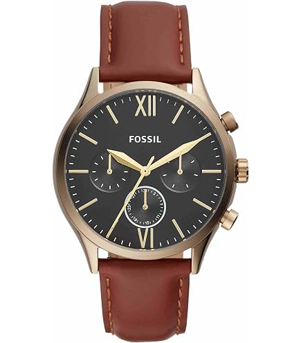 Amazon.com: Fenmore Midsize Multifunction Luggage Leather Watch