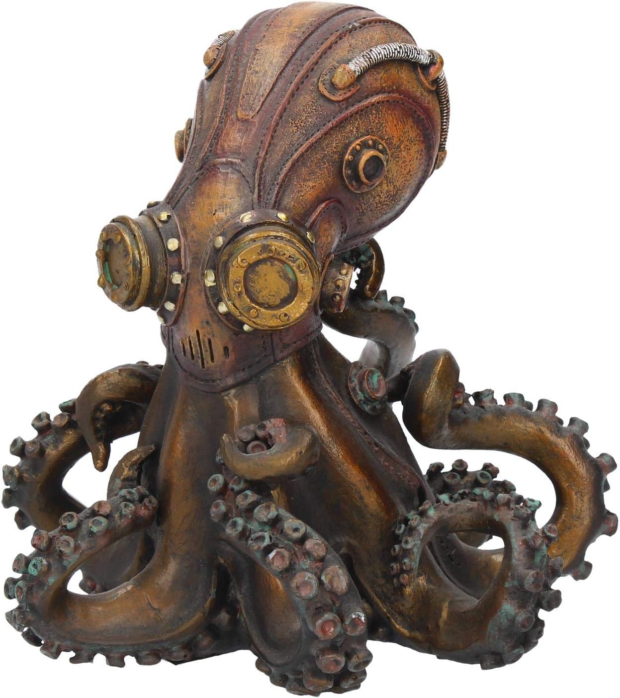 Nemesis Now Steampunk Octopus Figurine, Resin, Bronze, 15 cm