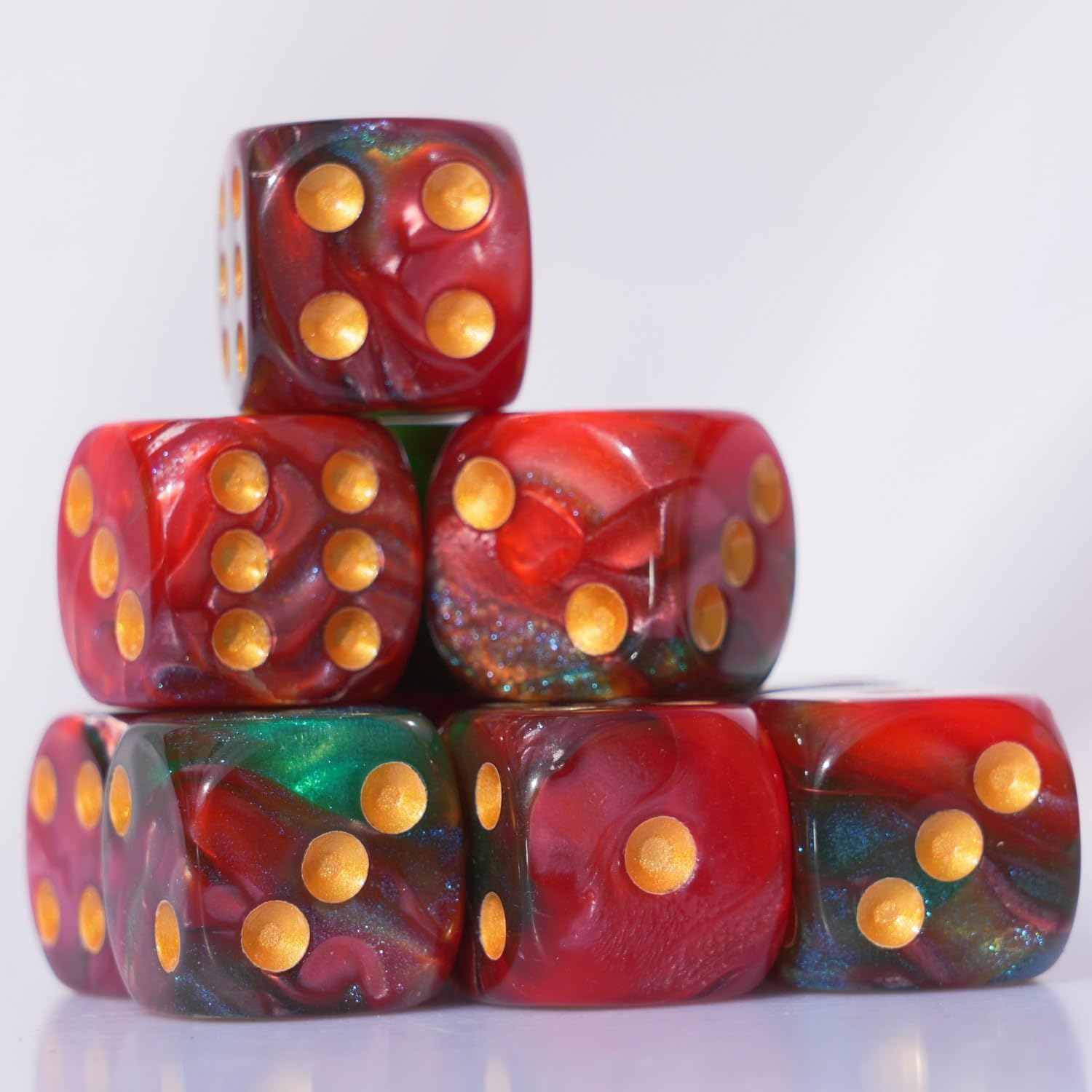 10 PC D6 dice 16mm Acrylic Dice Set for RPG MTG DND