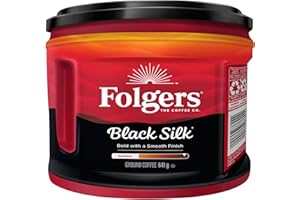 Folgers Black Silk Dark Roast, Ground Coffee, 641g Canister