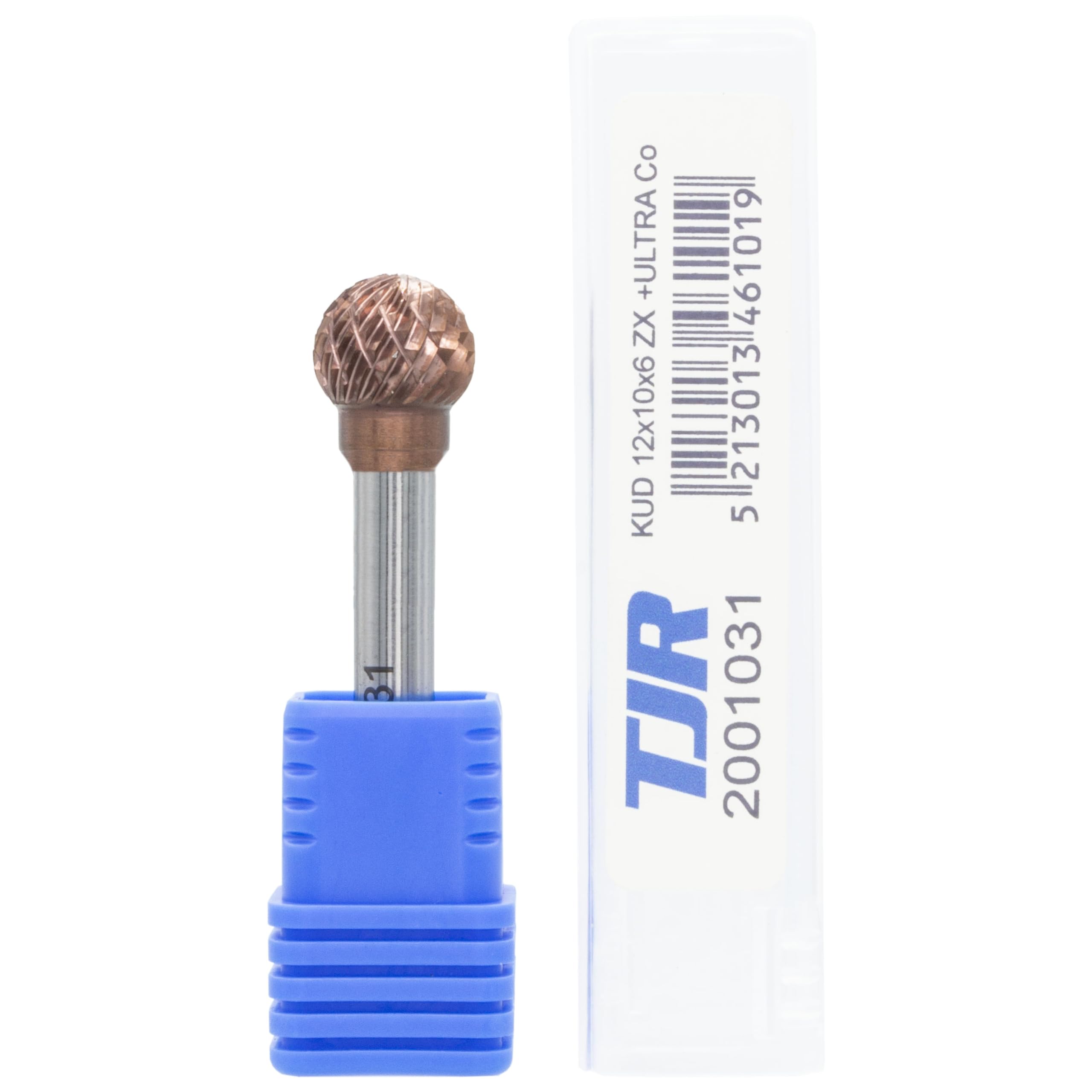 Carbide Burr with coating ULTRA Co, 12mm (metric) diameter with 6mm metric shank, KUD 1210.06 cut ZX (special with chip breaker) TJR — image 1